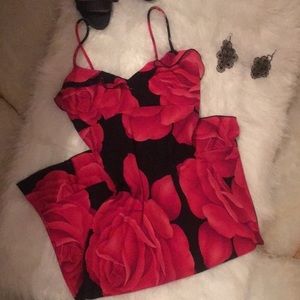 Rose printed dress